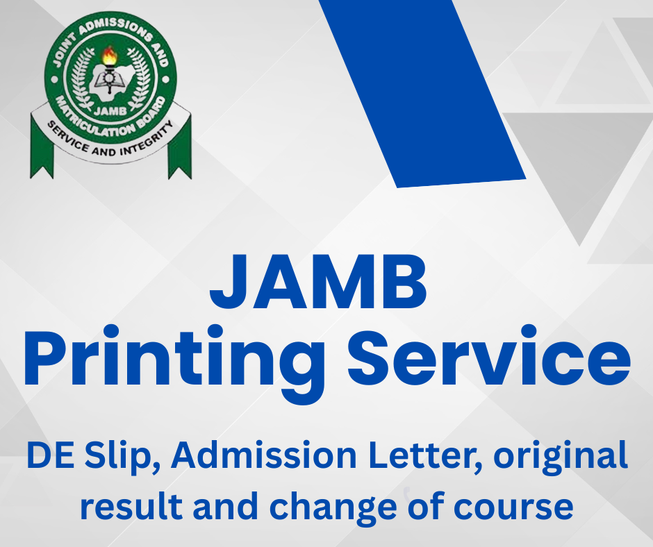 JAMB Printing Services